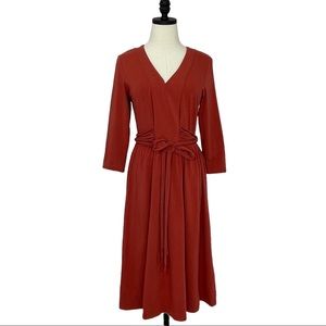 Matilda Jane Secret Fields Changing Leaves Kimono Dress Orange Red Size Medium